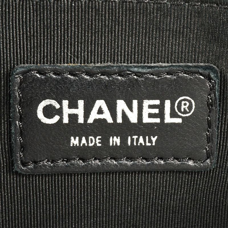 Chanel Chocobar Handbag Lambskin Navy Silver Hardware 7 Digit 7s Ladies