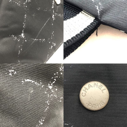 Chanel Former Travel Line Tote Bag A11833 5th Unit Nylon Black Ladies Pre-Owned