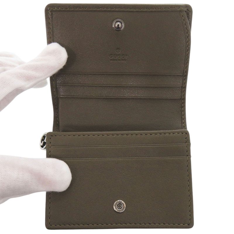 Gucci Blondi 760317 Leather Brown Fold Wallet Brown 1388 Gucci