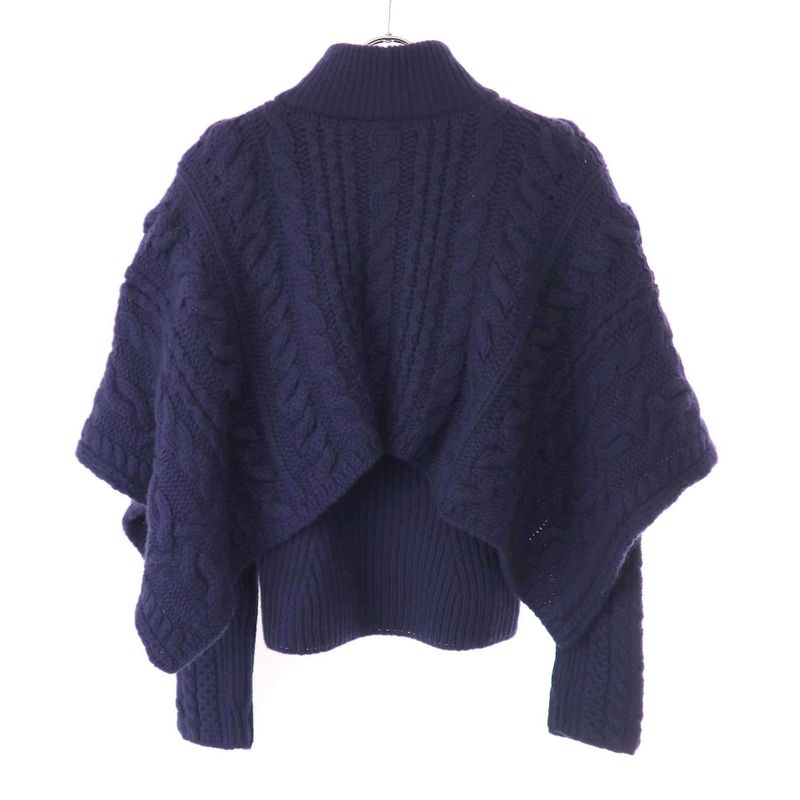 Hermes 21aw Pull Ml Esprit Cape Mohair Blend Cashmere Cape Knit Sweater