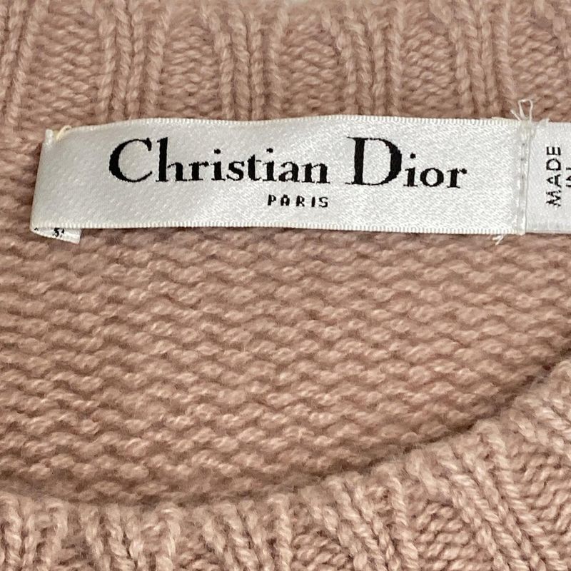 Dior/christian Dior Long Sleeve Sweater Size I 42 Women's 914s60tm013 Pink
