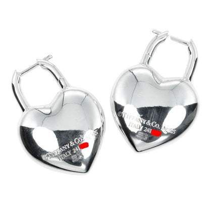 Tiffany & Co Return To Tiffany & Co Full Heart 925 Silver Ladies 21.82g Earrings