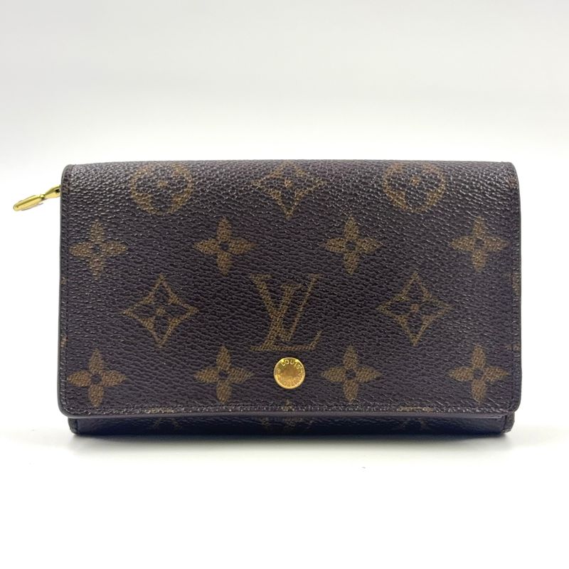 Louis Vuitton Portmonnais Vieux Trésor Monogram Leather × PVC Brown Bifold