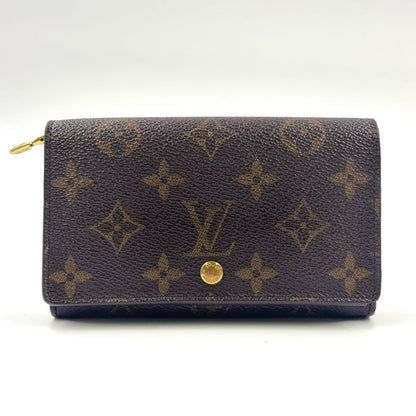 Louis Vuitton Portmonnais Vieux Trésor Monogram Leather × PVC Brown Bifold