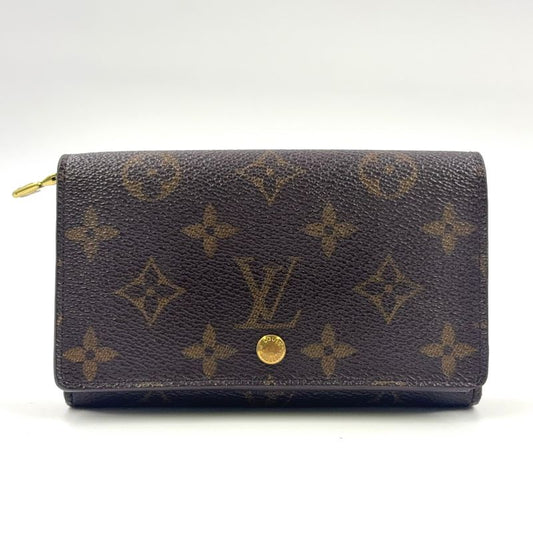 Louis Vuitton Portmonnais Vieux Trésor Monogram Leather × PVC Brown Bifold