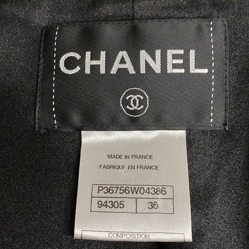 Chanel Skirt Suit Size 36 S Ladies - P36756/p36722 Black Mohair Blend W/camelia
