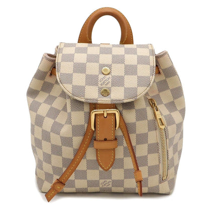 Louis Vuitton Damier Azur Sperone BB Backpack Shoulder Bag White Pink