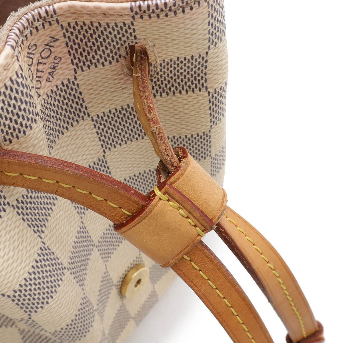 Louis Vuitton Damier Azur Sperone BB Backpack Shoulder Bag White Pink