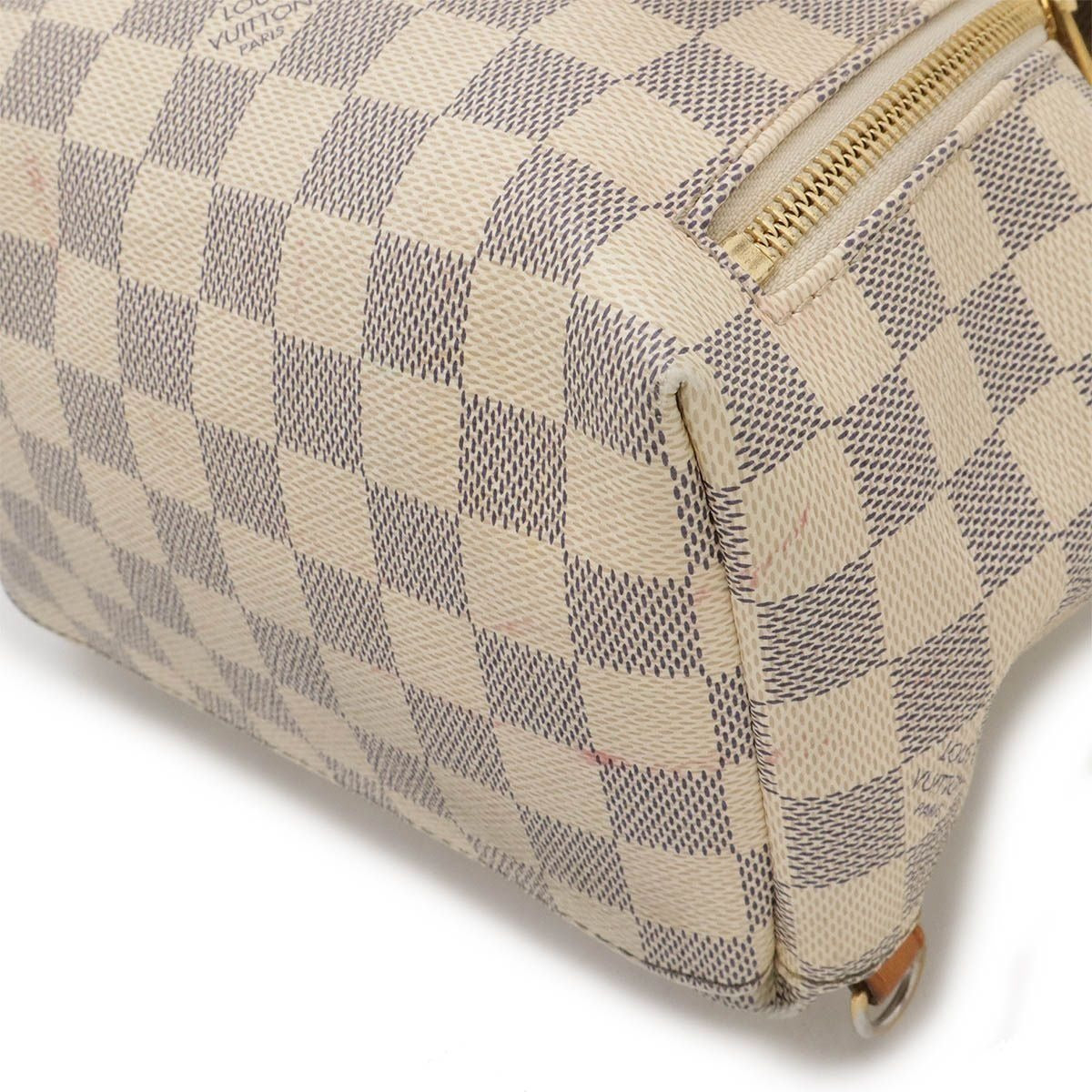 Louis Vuitton Damier Azur Sperone BB Backpack Shoulder Bag White Pink