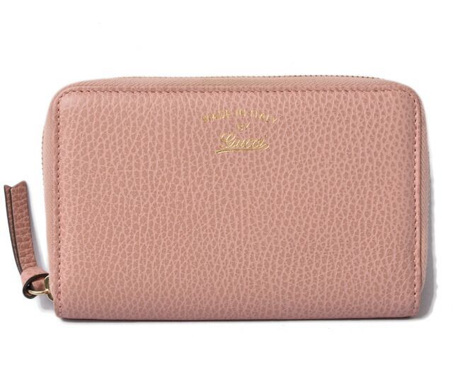 Gucci Wallet Preowned Gucci Foldable Wallet Gucci Swing Leather Light Pink