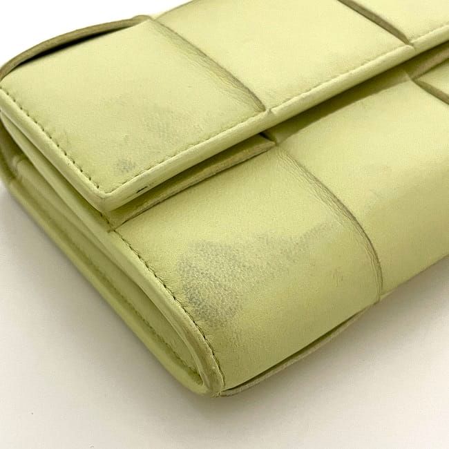 Bottega Veneta Bifold Long Wallet Light Yellow Cassette 742694