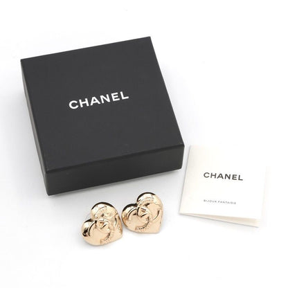 Chanel Earrings Earring Gold Coco Mark Heart