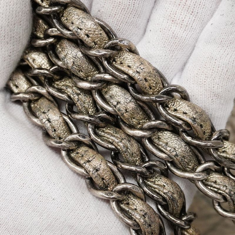 Chanel Shoulder Bag Matelasse Leather Silver Hardware Women