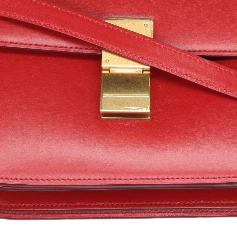 Celine Classic Box Medium Calfskin Flap Shoulder Bag Women