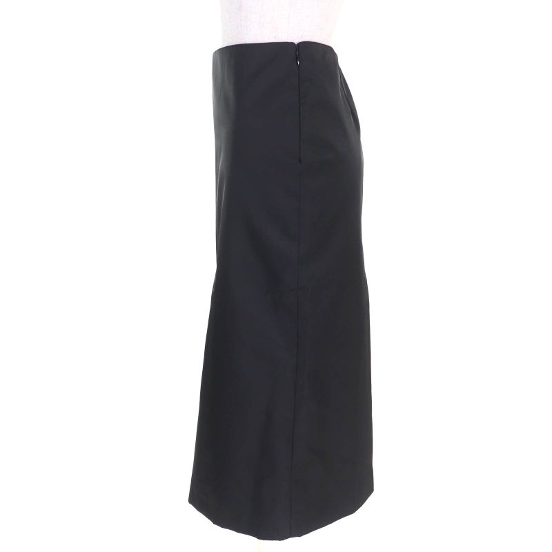 Prada 2022 21h924 Triangle Logo Triangle Plate Re Nylon Long Tight Skirt