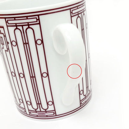 Hermes Mug H DECO Red White Ceramic Tableware Accessories Others