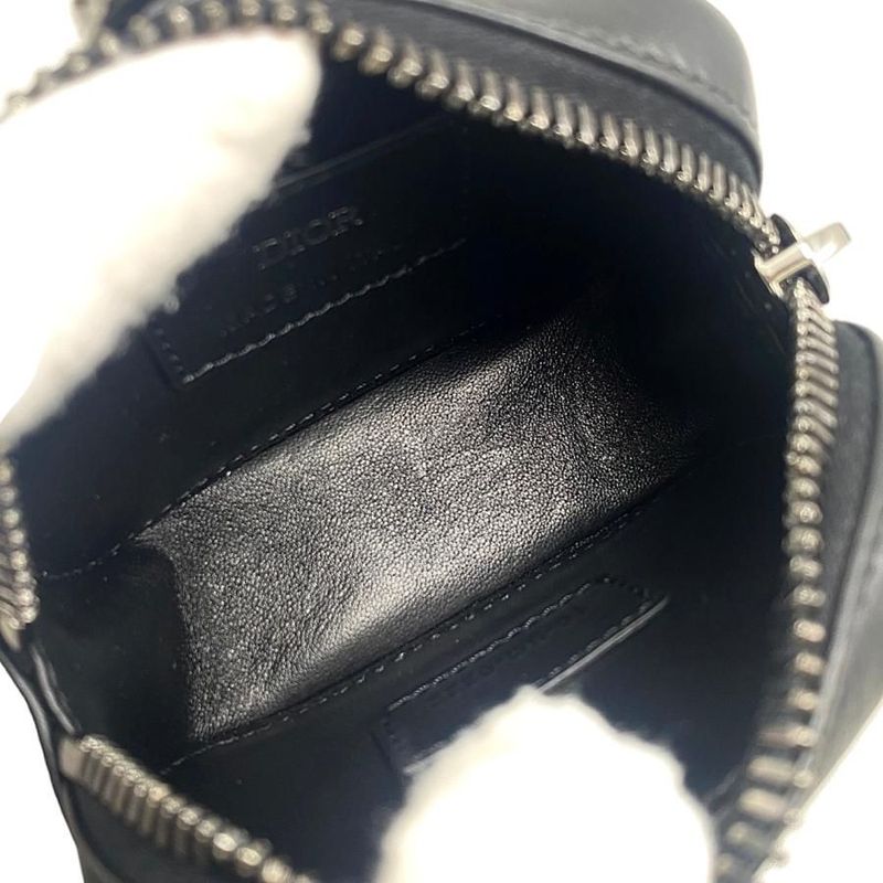 Christian Dior Shoulder Bag Horizontal Nano Pouch 2esbc269cdp Logo Black Silver