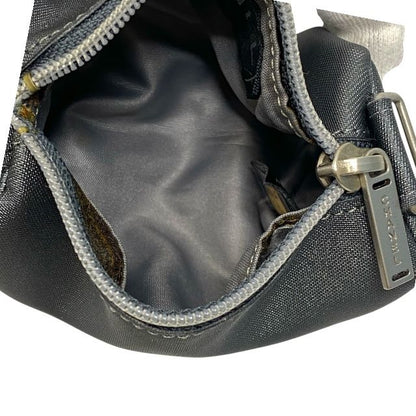 Chanel Mini Pouch Handbag Vintage Nylon Gray White Logo 5th Chanel