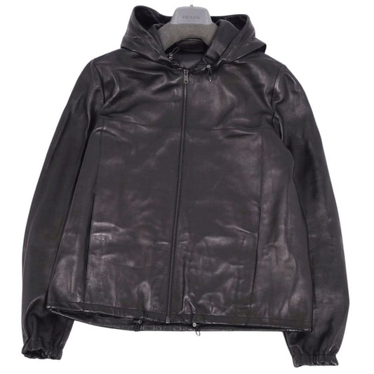 Prada 2020 Jacket Hoodie Leather Hoodie Zip