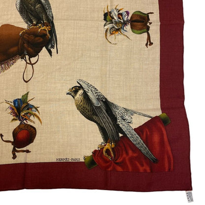 Hermes Carre 90 Chasse A Vol Falconry Scarf Bag Brand Bag Handle Cover Ribbon