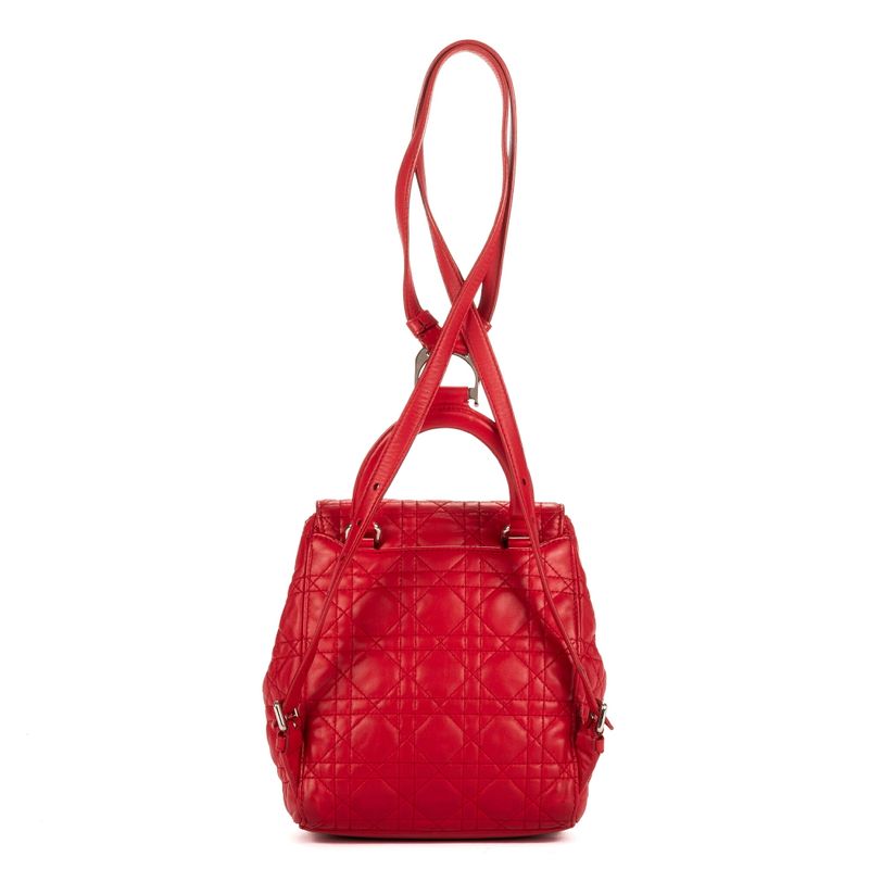 DIOR Stardust Backpack Red Canage Quilt A
