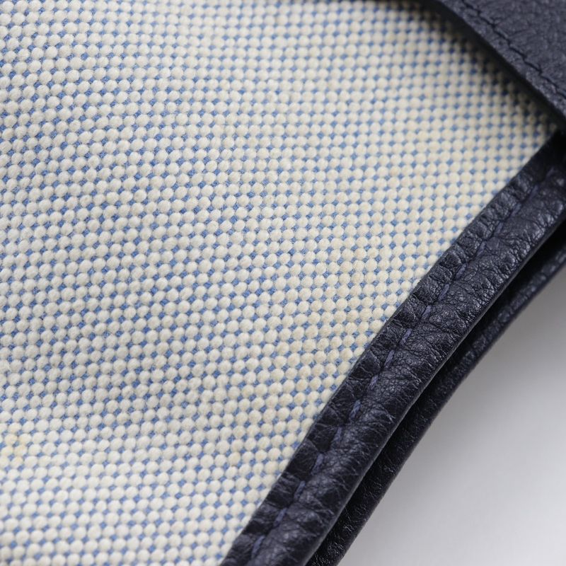 Hermes Rodeo Toile Ash Gray/navy Blue □C Ladies Shoulder Bag