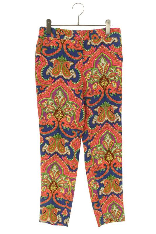 Celine 2 1G14 6040 Paisley Silk Long Pants Women 34