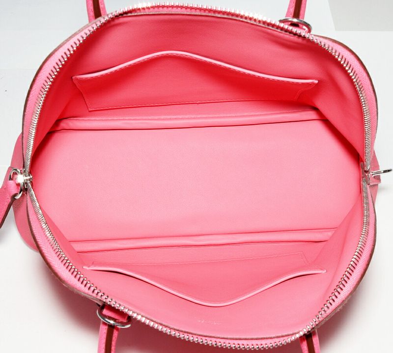 Hermes Handbag Shoulder Bag Bolide 1923 25 Epson Rose Azalea Silver Hardware