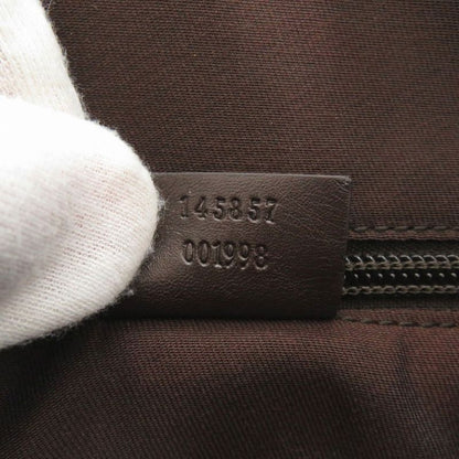 Gucci 145857 GG Canvas Brown Shoulder Bag Brown 0470 Gucci
