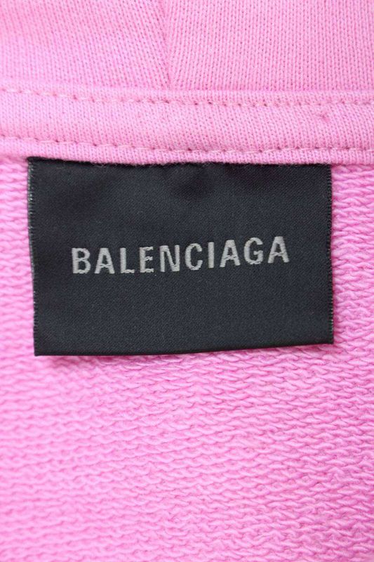 Balenciaga 22AW 578135 Tnvh2 Logo Print Pullover Hoodie Women's XS