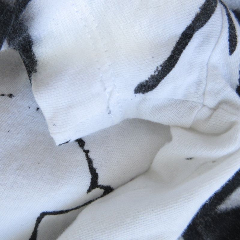 Good Prada Adam Neate Graphic Print Short Sleeve T-Shirt Cut and Sewn S White