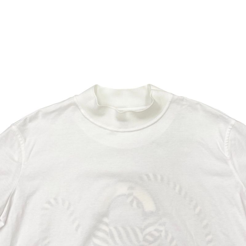 Hermes Short Sleeve T-Shirt Cartouche Mock Neck 3e4621dl Size 34 Backpack Print