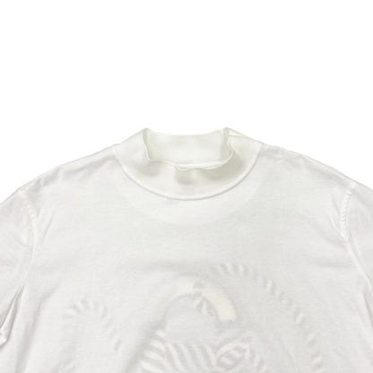 Hermes Short Sleeve T-Shirt Cartouche Mock Neck 3e4621dl Size 34 Backpack Print