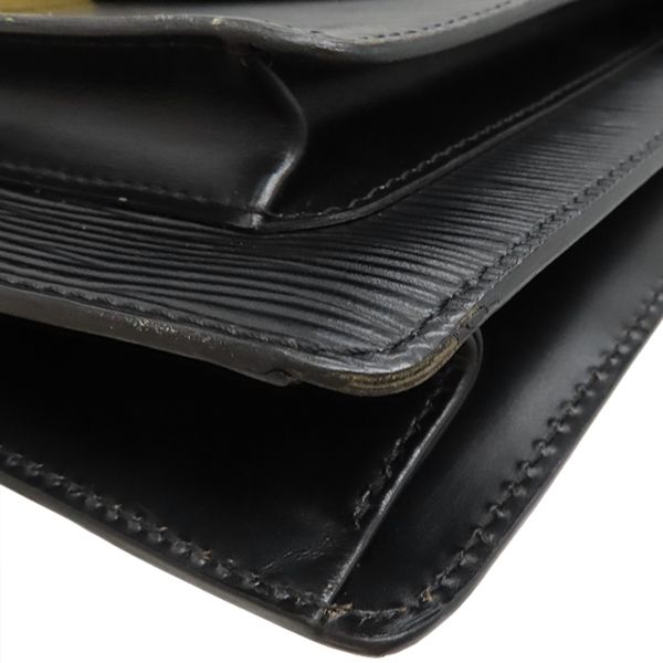 Louis Vuitton 2way Bag Monceau Epi Leather Black Gold Hardware Black Handbag