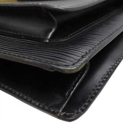 Louis Vuitton 2way Bag Monceau Epi Leather Black Gold Hardware Black Handbag