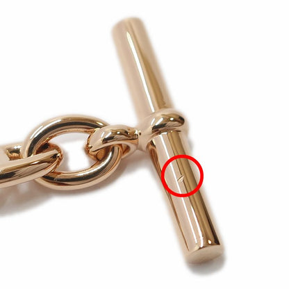 Hermes Chaine D'ancre T PM 750pg Bracelet 26 Frames Pink Gold 16cm