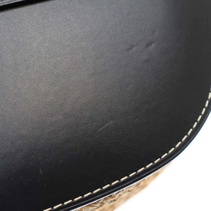 Loewe Gate Raffia Shoulder Bag Natural×black