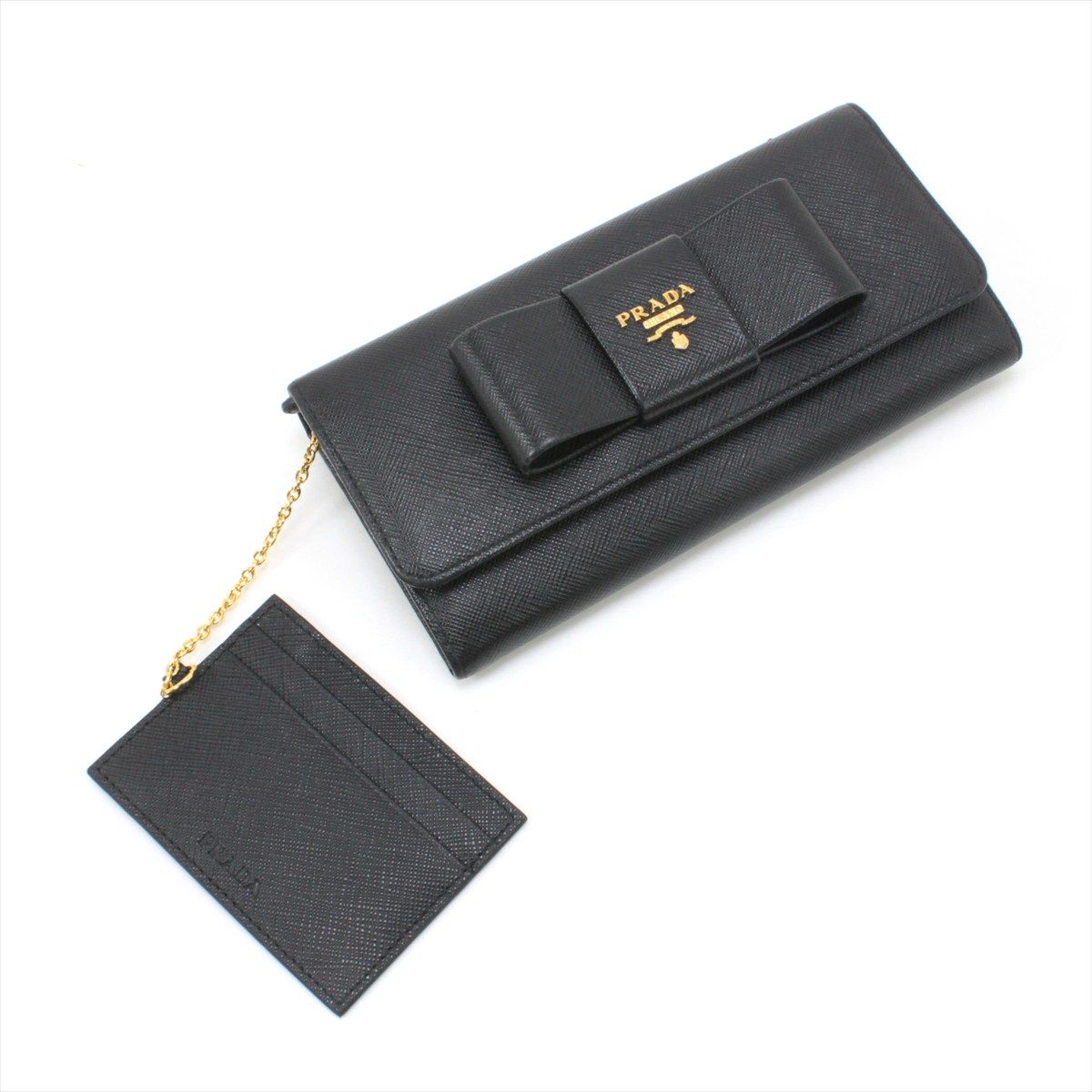 Prada Saffiano Bifold Long Wallet Black