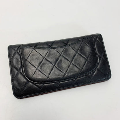 Chanel Matelasse Timeless Classic Svhardware A31509 Black Bifold Long Wallet