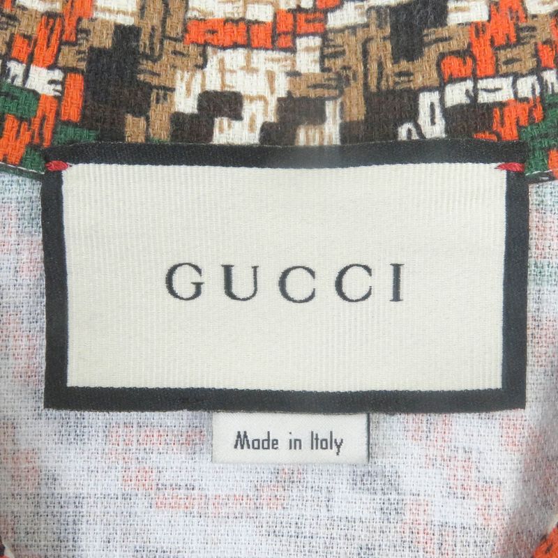 Gucci 20SS 623168/623159 100% Cotton G Logo Total Pattern Woven Effect Bow Ring