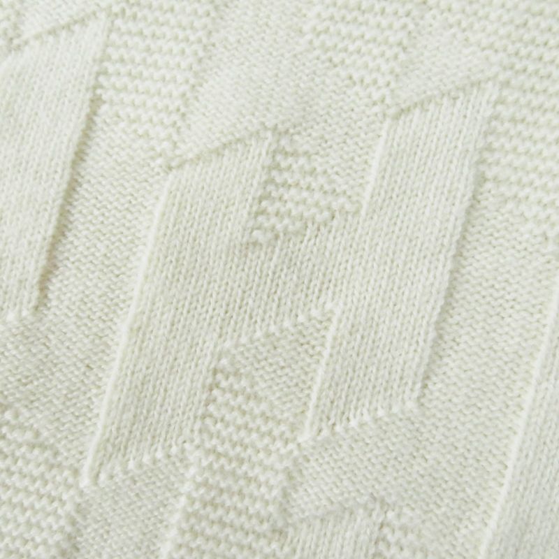 Hermes 23AW 3h2617d4 Virgin Wool H Motif Crewneck Long Sleeve Knit Ivory 36