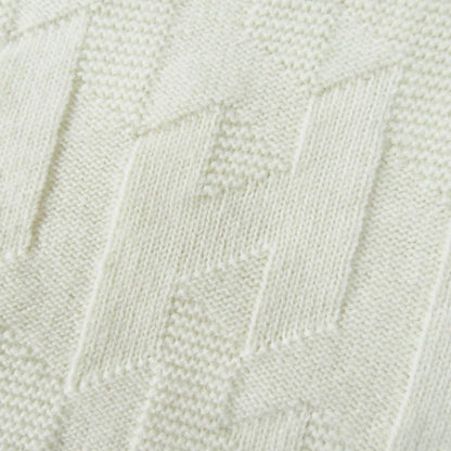 Hermes 23AW 3h2617d4 Virgin Wool H Motif Crewneck Long Sleeve Knit Ivory 36