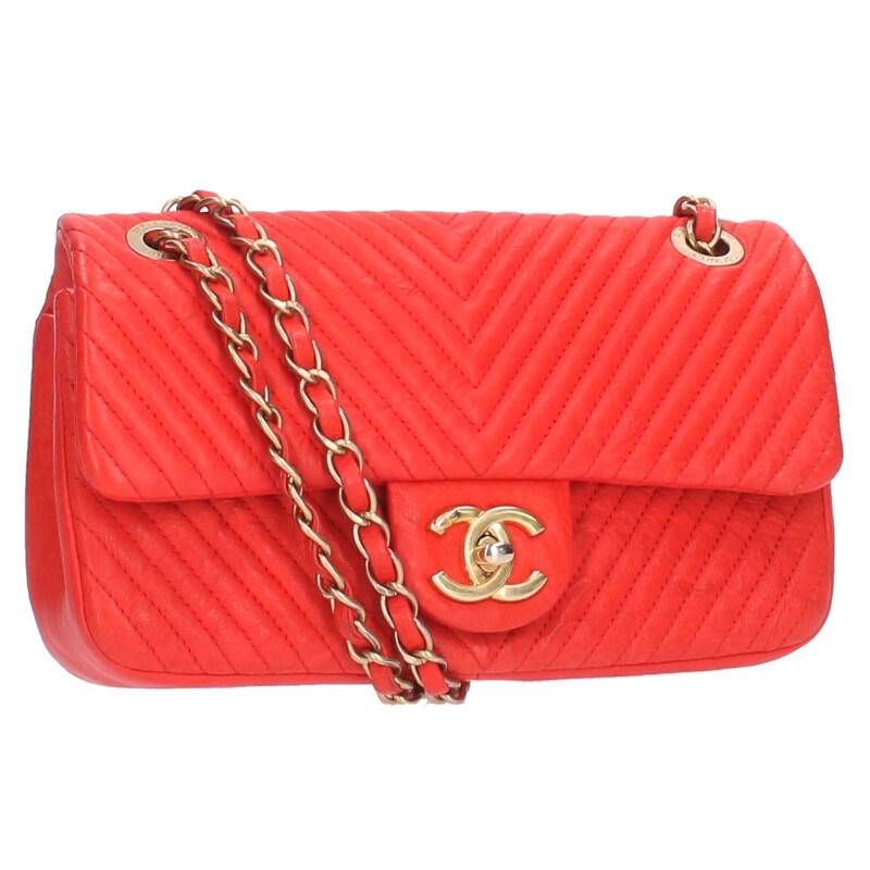 Chanel Matelasse V-stitched Chain Shoulder Bag Women