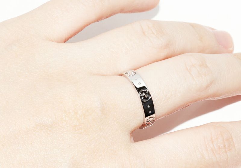 Gucci Rings 18K White Gold Iconic Ring