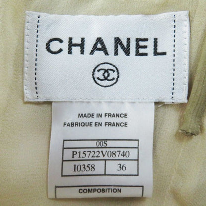 CHANEL Vintage 00S P15722 Gabrielle 100% Silk Face/face Pattern With Coco Mark