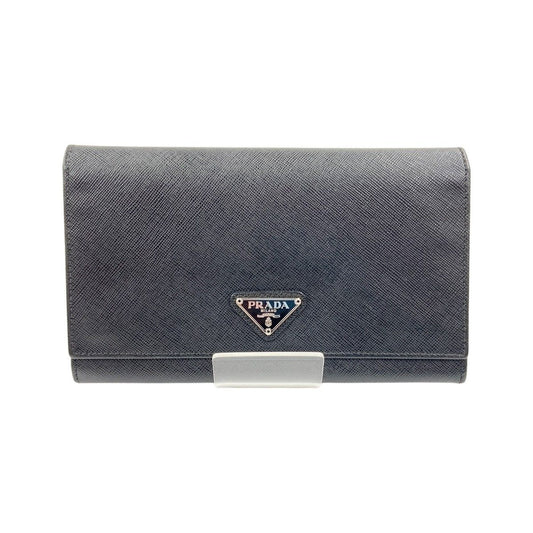 Prada Saffiano Long Wallet Black