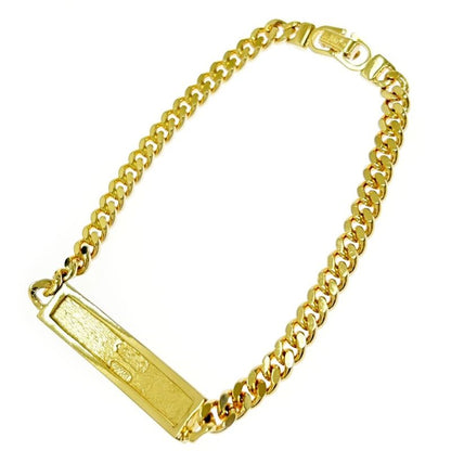 Christian Dior GP CD Logo Plate Bracelet Gold Black 346825 Bracelet