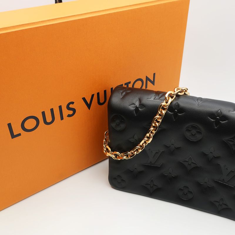 Louis Vuitton Pochette Cousin Shoulder Bag M82116 Monogram Black Gold