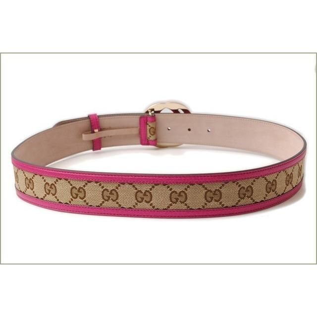 Unused Gucci Belt GG Brown Beige Pink 114876 Fwcgg 8961