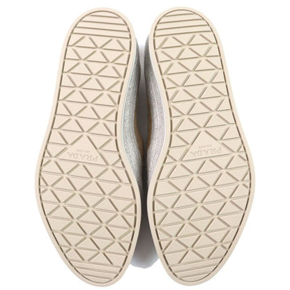 Prada 2dg126 Suede Leather Shoes Slip-on Natural 6.5 With Box And Storage Bag